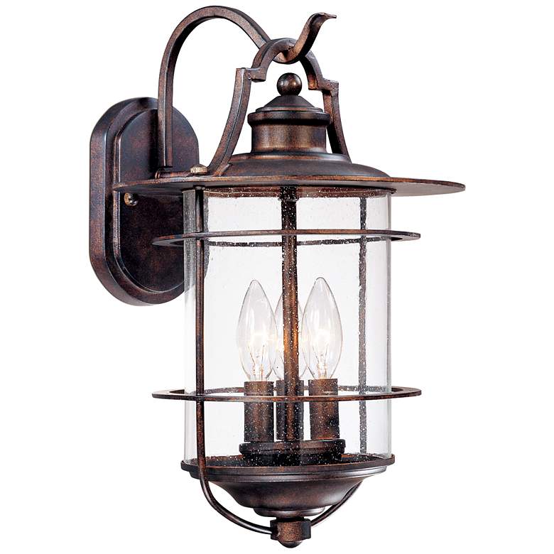 Image 3 Franklin Iron Casa Mirada 16 1/4 inch Bronze 3-Light Outdoor Wall Light