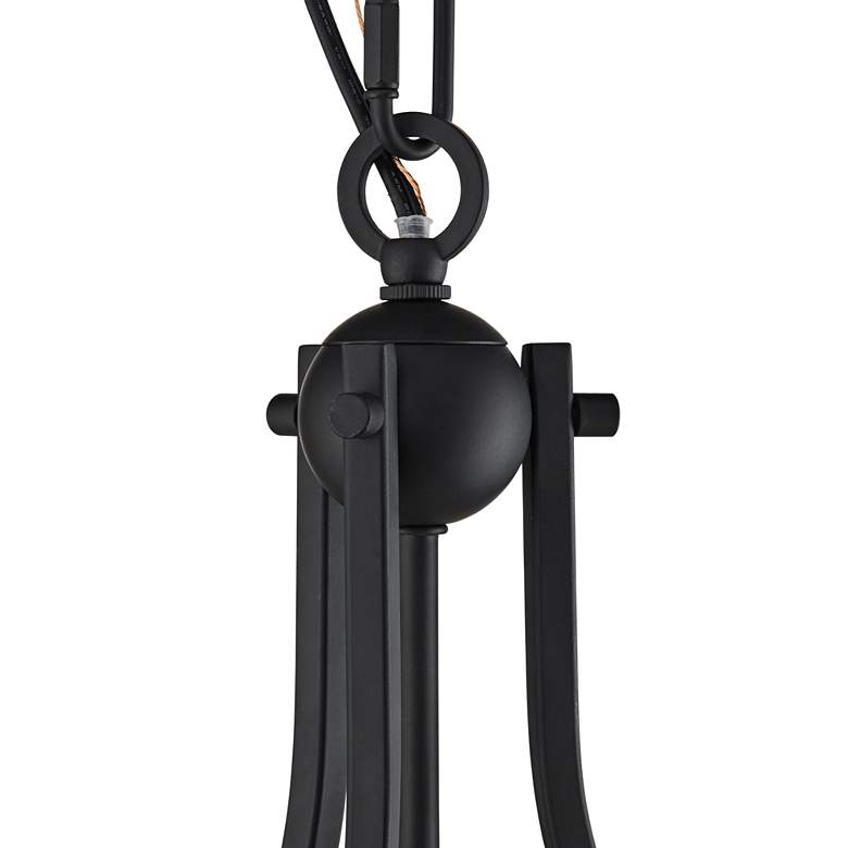 Image 5 Franklin Iron Charleston 13 1/2" Black and Clear Glass Pendant Light more views
