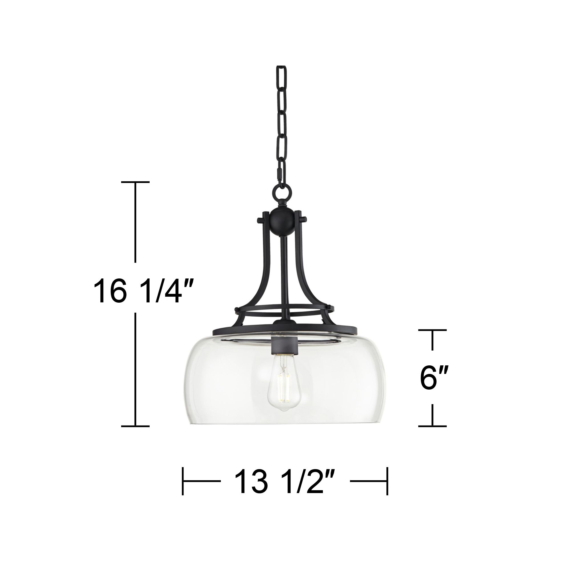 Watch A Video About the Franklin Iron Charleston Black and Clear Glass Pendant Light