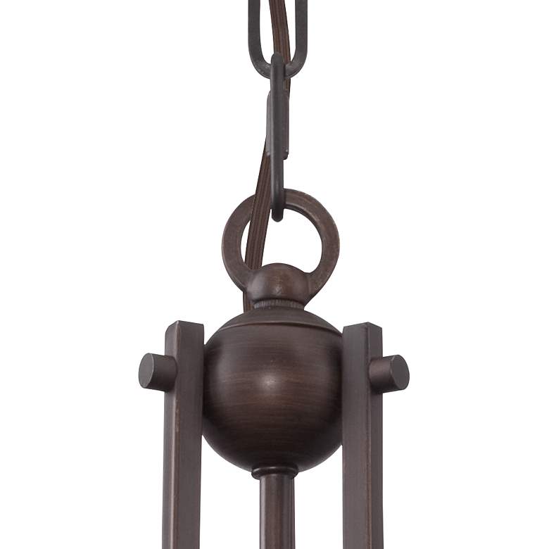 Image 5 Franklin Iron Charleston 13 1/2" Clear Glass and Bronze Pendant Light more views