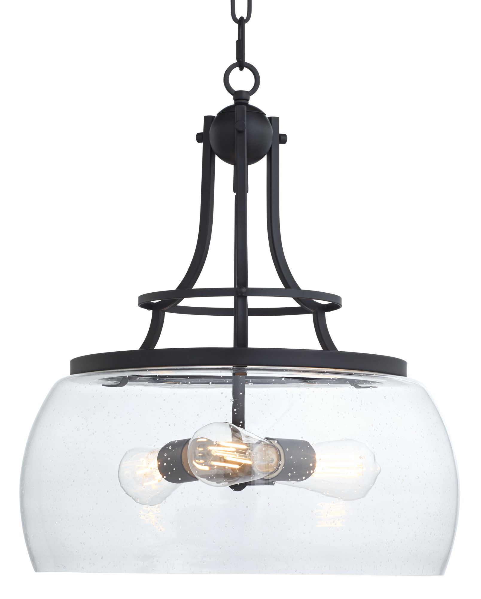 Image 3 Franklin Iron Charleston 16" Black Farmhouse 3-Light LED Pendant Light more views