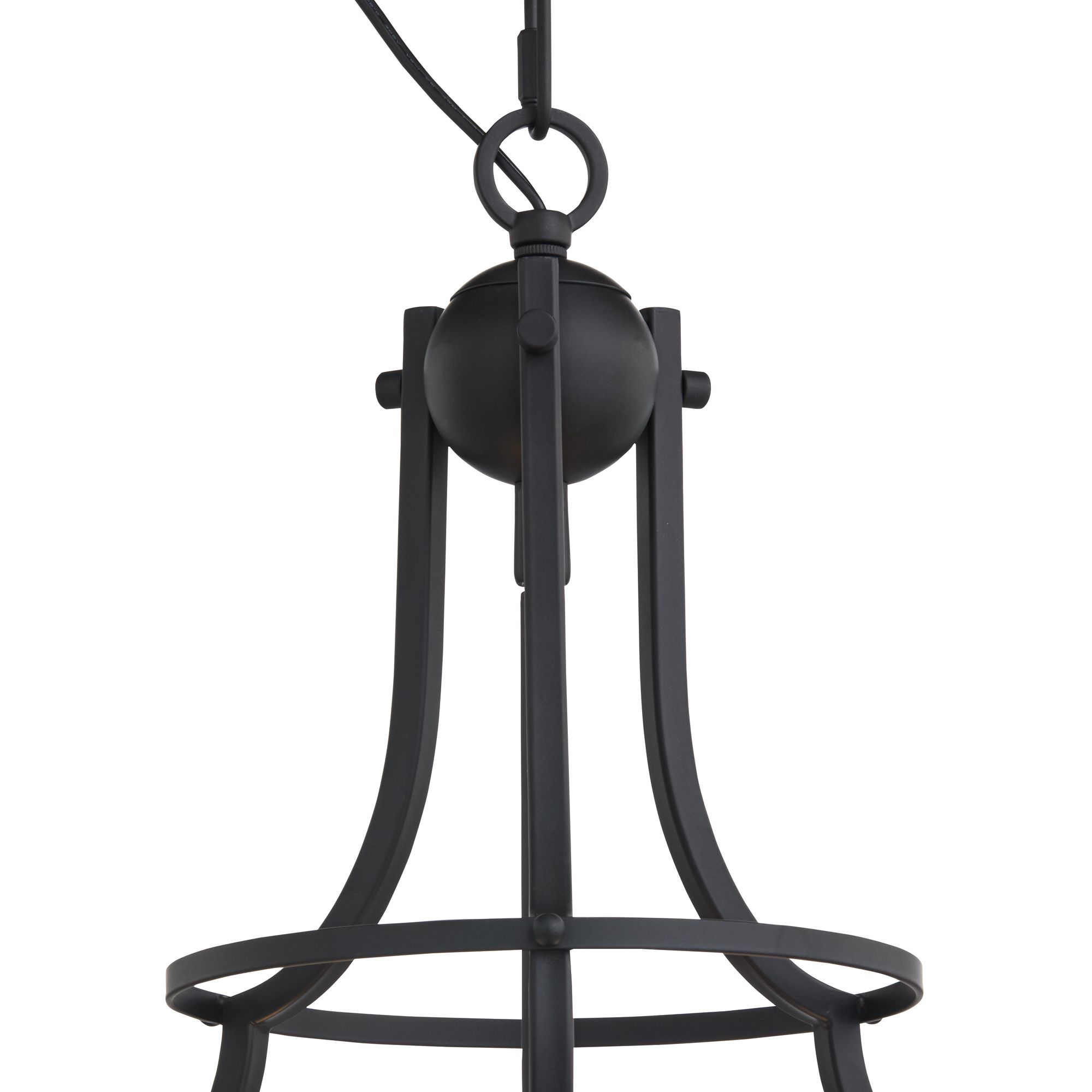 Image 4 Franklin Iron Charleston 16" Black Farmhouse 3-Light LED Pendant Light more views