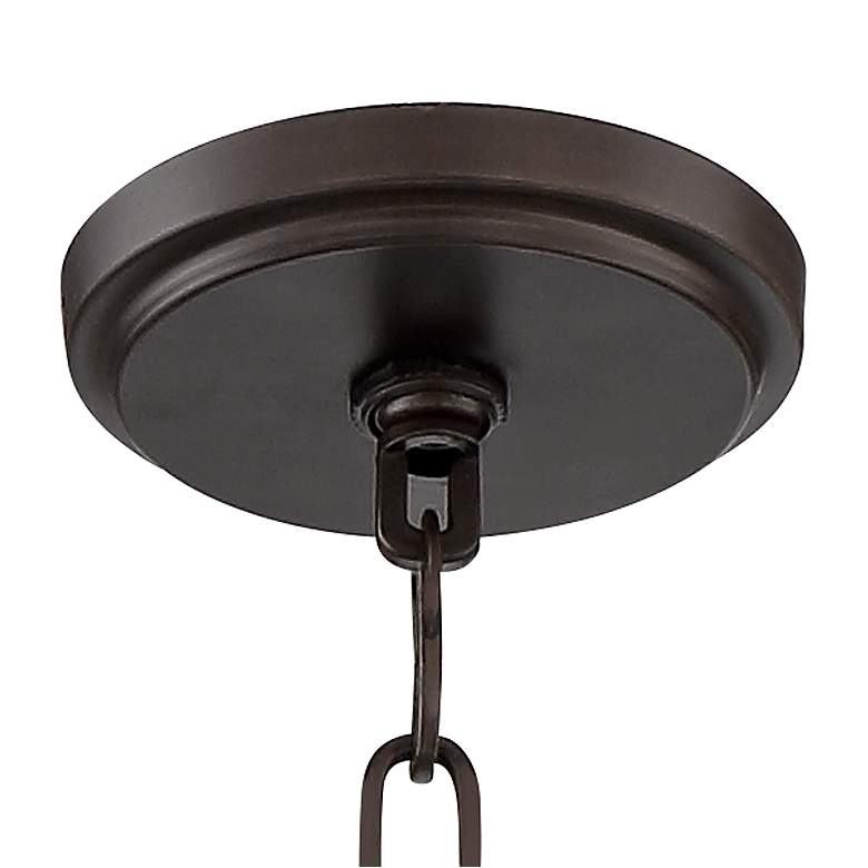 Image 5 Franklin Iron Charleston 16" Painted Bronze 3-Light LED Pendant Light more views