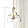 Franklin Iron Charleston 16" Warm Gold 3-Light LED Luxe Pendant Light