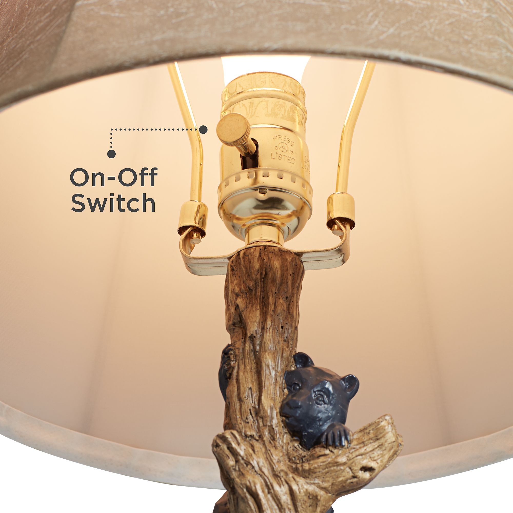 Image 5 Franklin Iron Climbing Bears 22 1/2" Rustic USB Table Lamps Set of 2 more views