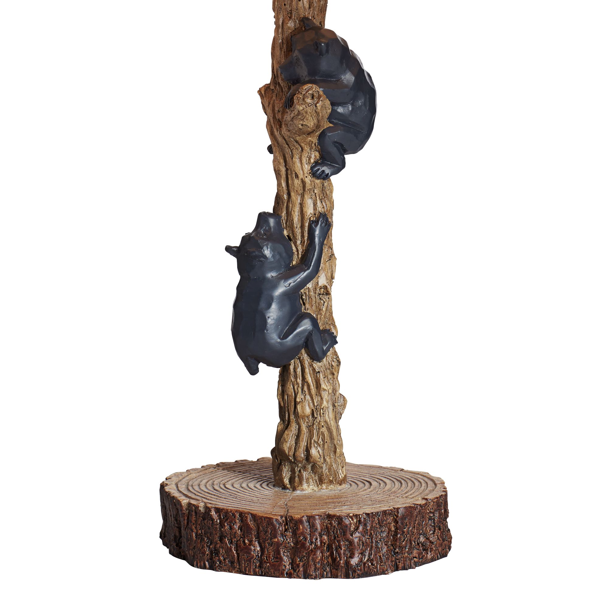 Franklin Iron Climbing Bears 22 1/2" Rustic USB Table Lamps Set of 2