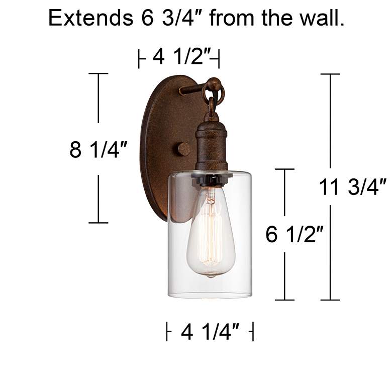 Image 7 Franklin Iron Cloverly 11 3/4 inch High Bronze LED Wall Sconce Set of 2 more views