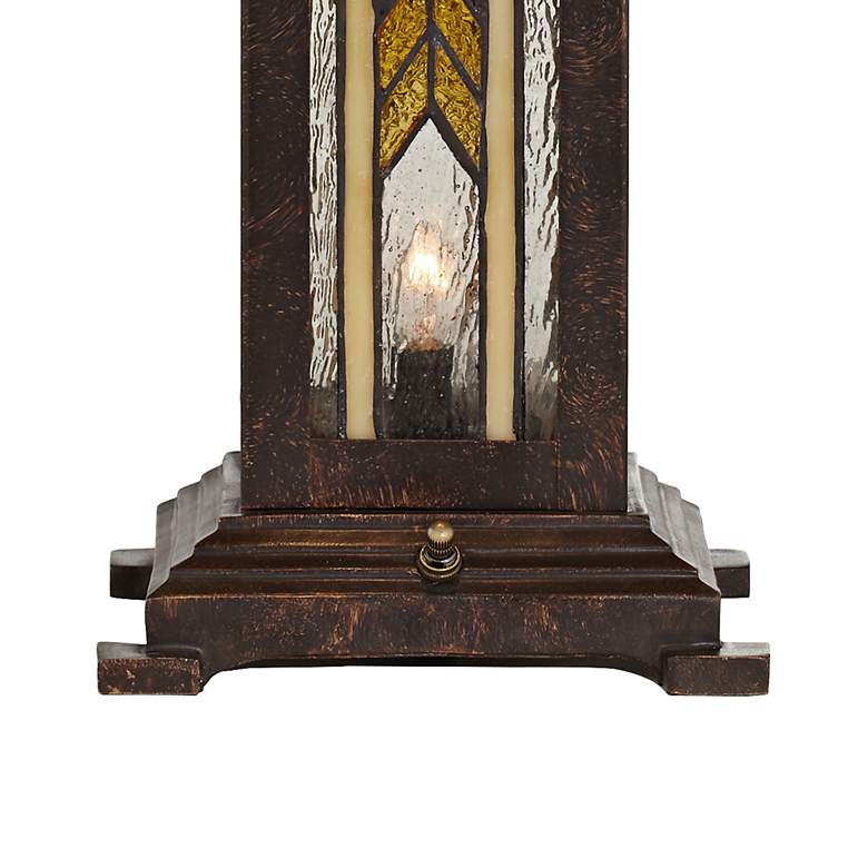 Image 5 Franklin Iron Drake 25 1/2" Tiffany-Style Night Light Lamp with Dimmer more views
