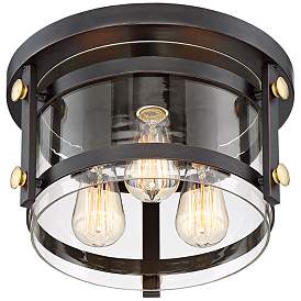 Image5 of Franklin Iron Eagleton 13 1/2" Oil-Rubbed Bronze LED Ceiling Light more views