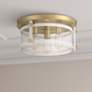 Franklin Iron Eagleton 15 1/2" White Gold 3-Light LED Ceiling Light