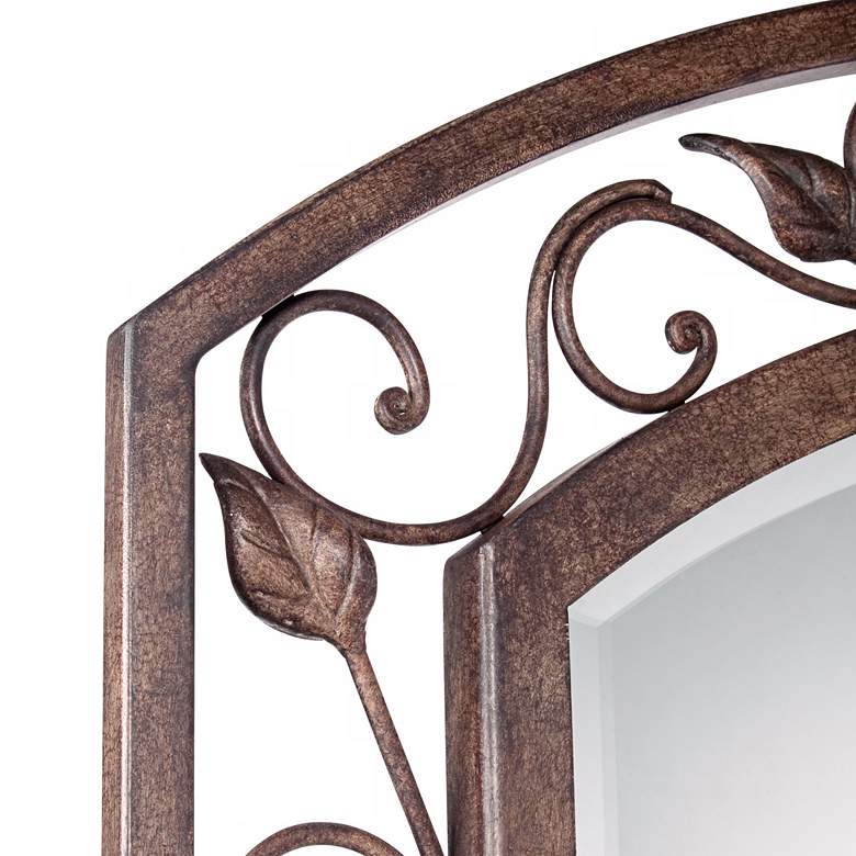 Image 4 Franklin Iron Eden Park Bronze 25" x 34" Arch Top Wall Mirror more views