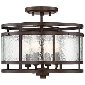 Image4 of Franklin Iron Elwood 13 1/4" Oil-Rubbed Bronze 4-Light Ceiling Light more views