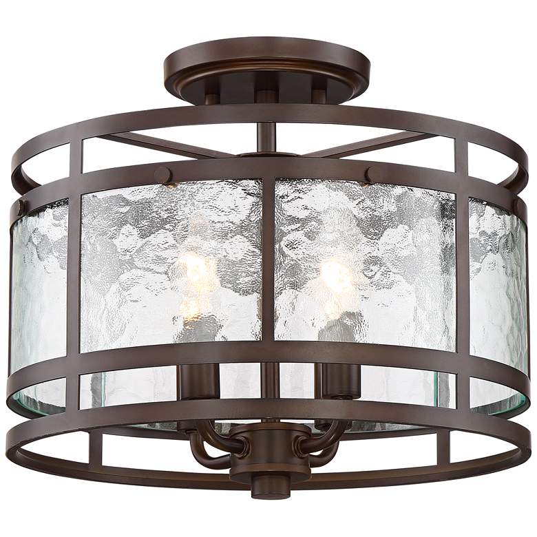 Image 6 Franklin Iron Elwood 13 1/4" Oil-Rubbed Bronze 4-Light Ceiling Light more views