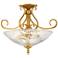 Franklin Iron Enola 20 1/2" Wide Gold Leaf Semi Flush Ceiling Light