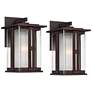 Franklin Iron Fallbrook 11 3/4" Bronze Outdoor Wall Lights Set of 2