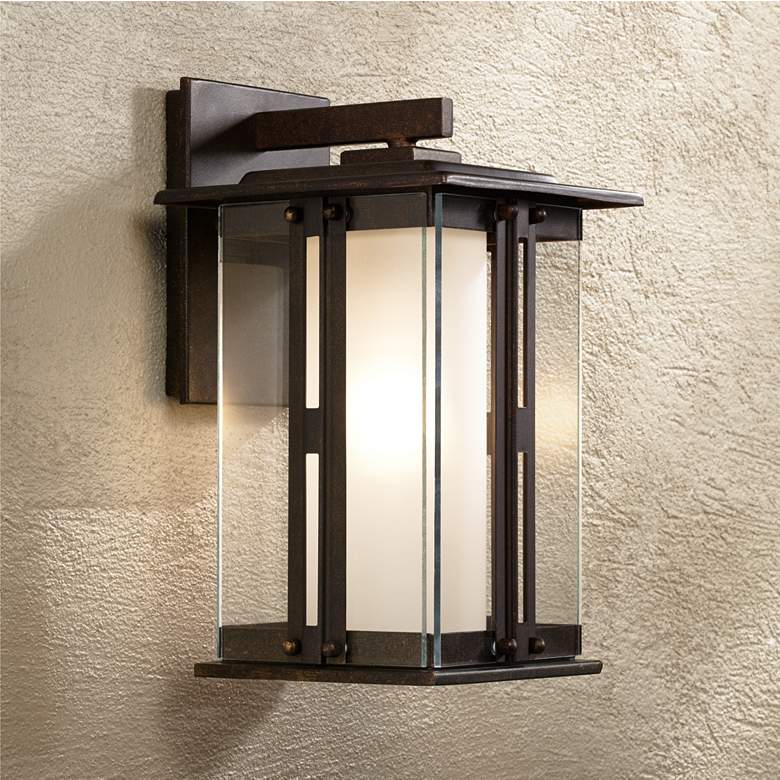 Image 7 Franklin Iron Fallbrook 11 3/4" Bronze Outdoor Wall Lights Set of 2 more views