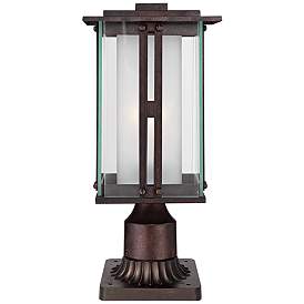 Image1 of Franklin Iron Fallbrook 15 3/4" Bronze Post Light with Pier Mount