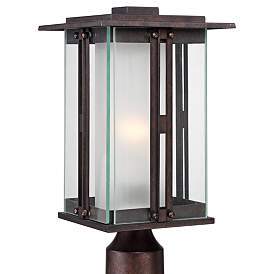 Image3 of Franklin Iron Fallbrook 15 3/4" Bronze Post Light with Pier Mount more views