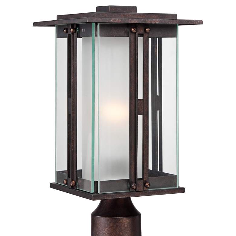 Image 3 Franklin Iron Fallbrook 15 3/4" Bronze Post Light with Pier Mount more views