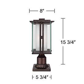 Image5 of Franklin Iron Fallbrook 15 3/4" Bronze Post Light with Pier Mount more views