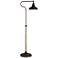 Franklin Iron Ferris Adjustable Bronze Pharmacy Floor Lamp with USB Dimmer