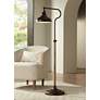 1_Franklin Iron Ferris Adjustable Bronze Pharmacy Floor Lamp with USB Dimmer