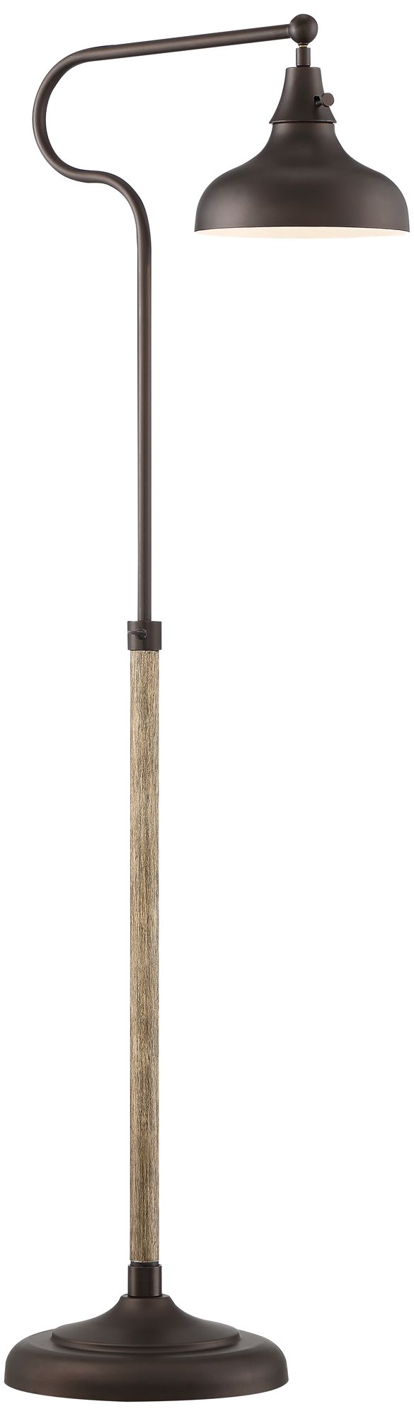 Franklin Iron Ferris Adjustable Bronze Pharmacy Floor Lamp with USB Dimmer