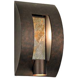 Image3 of Franklin Iron Framed Slate 16" Bronze and Stone Outdoor Wall Light
