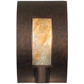 Image5 of Franklin Iron Framed Slate 16" Bronze and Stone Outdoor Wall Light more views