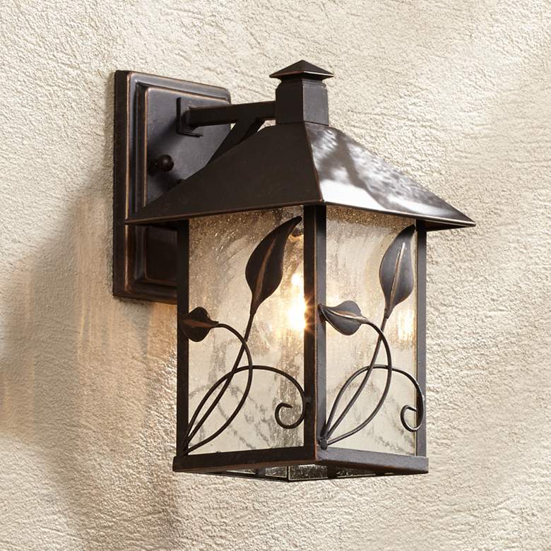 Image 5 Franklin Iron French Garden 10 1/2 inch Bronze Outdoor Wall Light Set of 2 more views