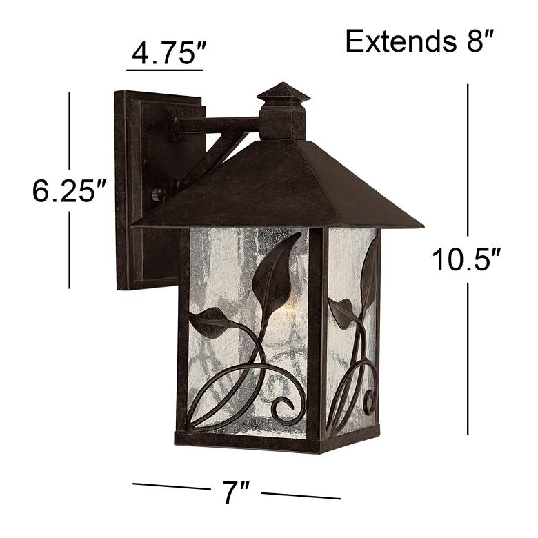 Image 6 Franklin Iron French Garden 10 1/2" Bronze Outdoor Wall Light Set of 2 more views
