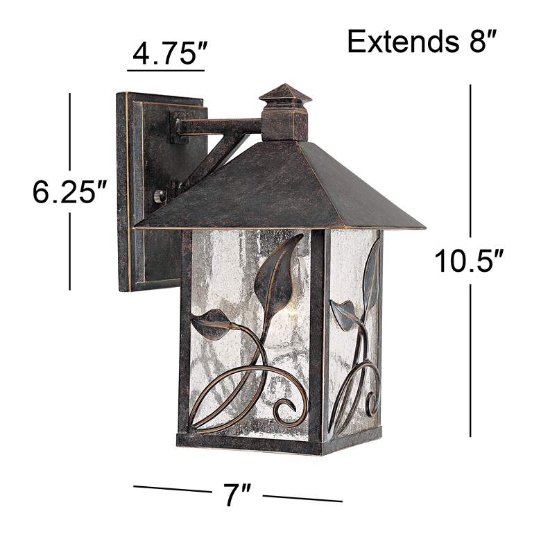 Image 6 Franklin Iron French Garden 10 1/2 inch Bronze Outdoor Wall Light Set of 2 more views