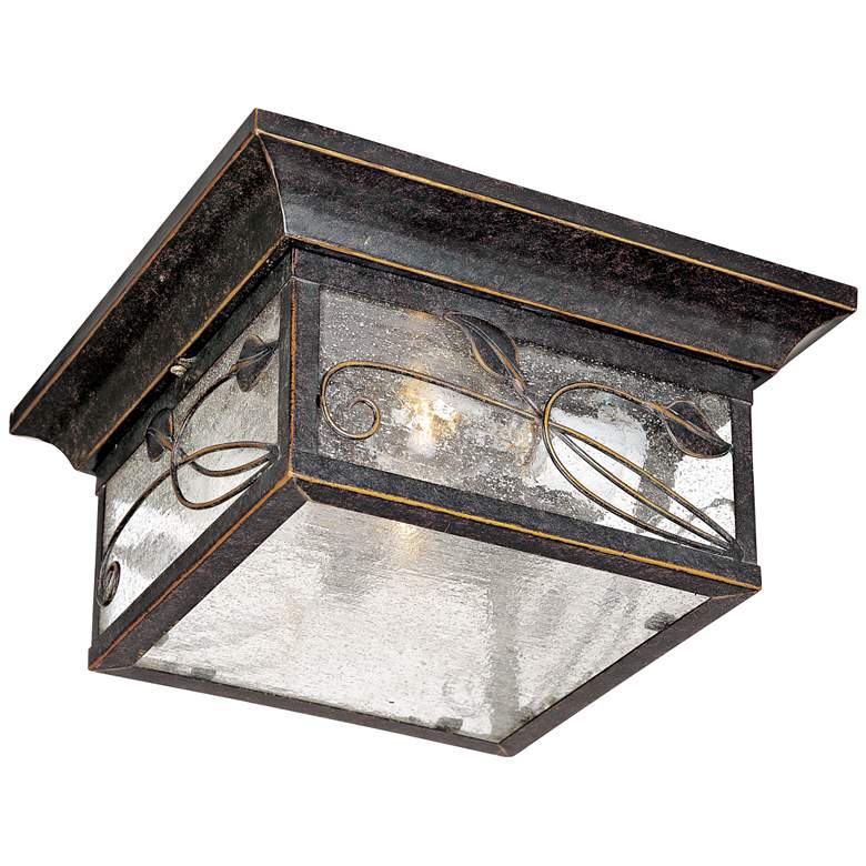 Image 3 Franklin Iron French Garden 11 inch Bronze Indoor-Outdoor Ceiling Light