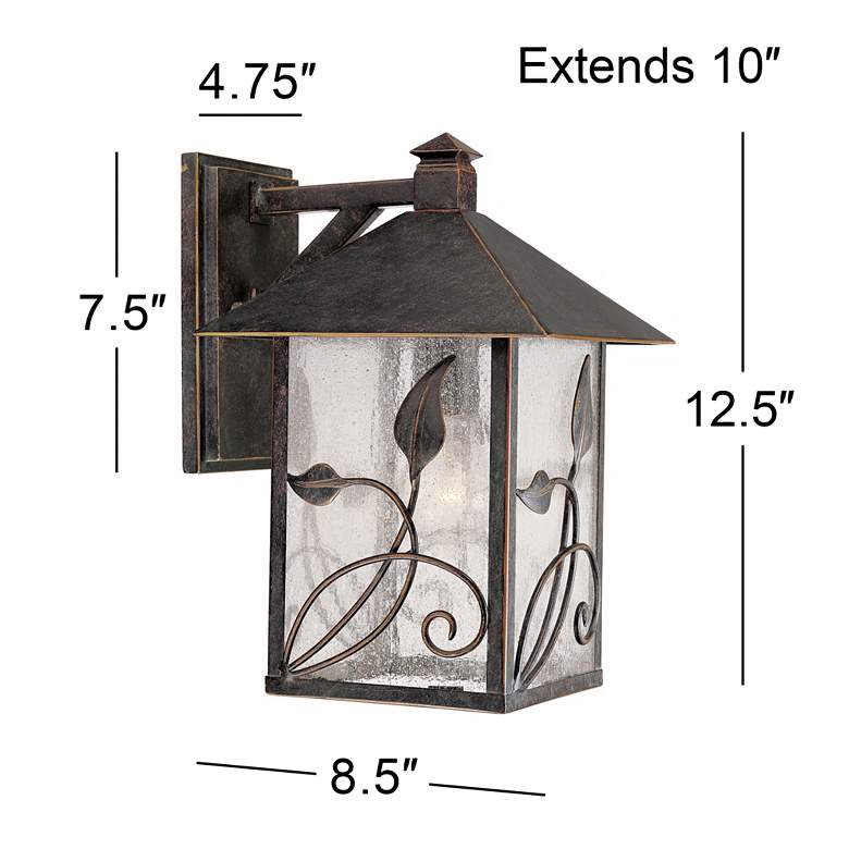 Image 4 Franklin Iron French Garden 12 1/2" Bronze Outdoor Wall Light Set of 2 more views