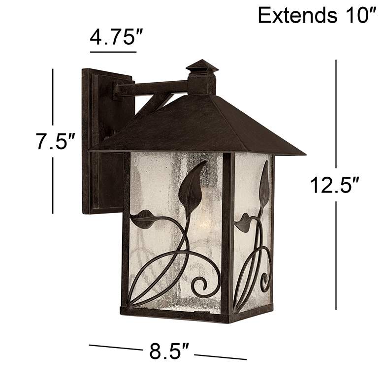 Image 4 Franklin Iron French Garden 12 1/2 inch Bronze Outdoor Wall Light Set of 2 more views