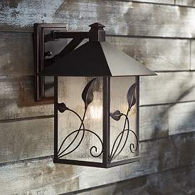 Image2 of Franklin Iron French Garden 12 1/2" High Bronze Outdoor Wall Light
