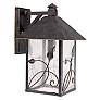Franklin Iron French Garden 15" Seeded Glass Bronze Outdoor Wall Light in scene
