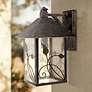 Franklin Iron French Garden 15" Seeded Glass Bronze Outdoor Wall Light in scene
