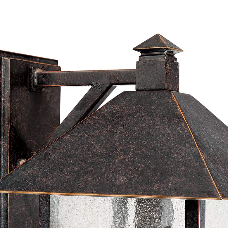 Image 4 Franklin Iron French Garden 15" Seeded Glass Bronze Outdoor Wall Light more views