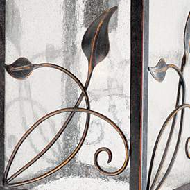 Image5 of Franklin Iron French Garden 15" Seeded Glass Bronze Outdoor Wall Light more views