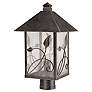 Franklin Iron French Garden 17" Glass and Bronze Outdoor Post Light in scene