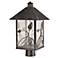 Franklin Iron French Garden 17" Glass and Bronze Outdoor Post Light