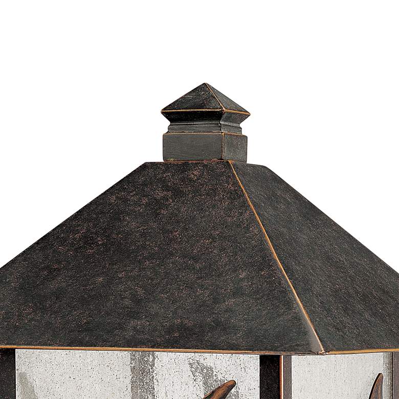 Image 4 Franklin Iron French Garden 17" Glass and Bronze Outdoor Post Light more views