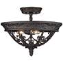 Franklin Iron French Scroll 16 1/2" Bronze Traditional Ceiling Light