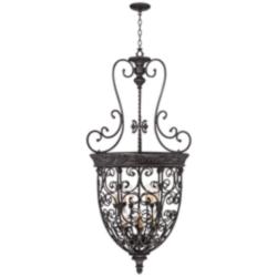 Franklin Iron French Scroll 27 1/2&quot; Wide 12-Light Foyer Chandelier