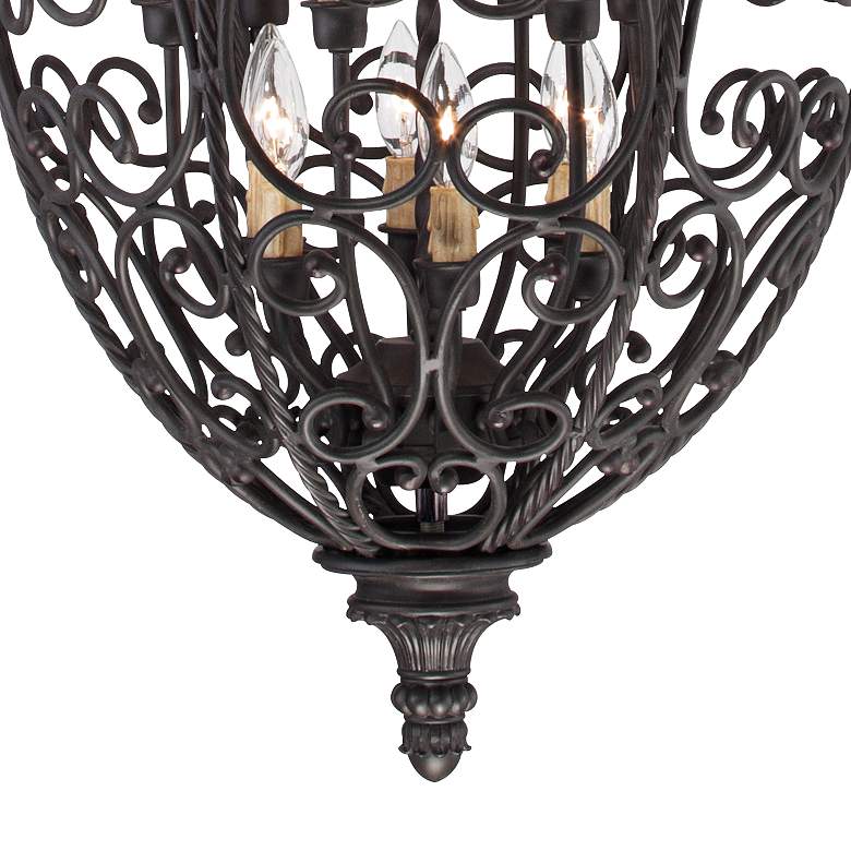 Image 3 Franklin Iron French Scroll 27 1/2" Wide 12-Light Foyer Chandelier more views