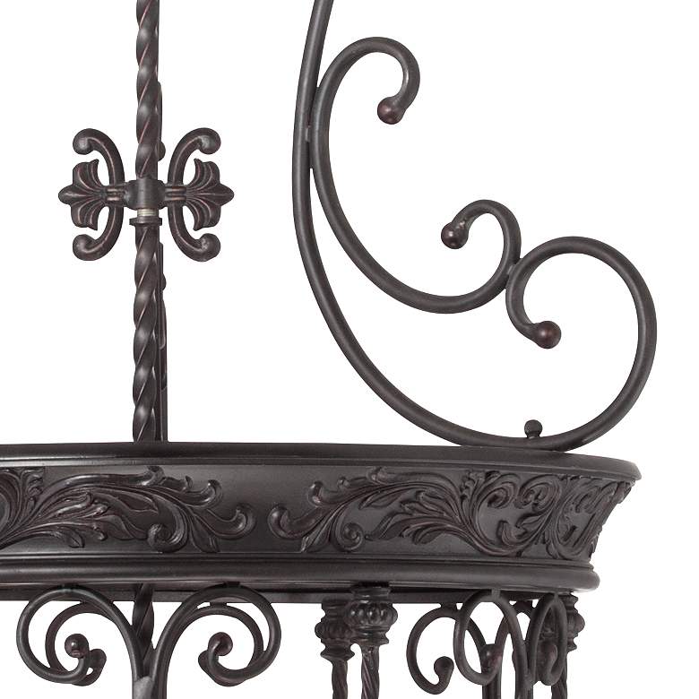 Image 4 Franklin Iron French Scroll 27 1/2 inch Wide 12-Light Foyer Chandelier more views