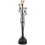 1_Franklin Iron Gardena 70" Amber Glass 3-Light Floor Lamp with Riser