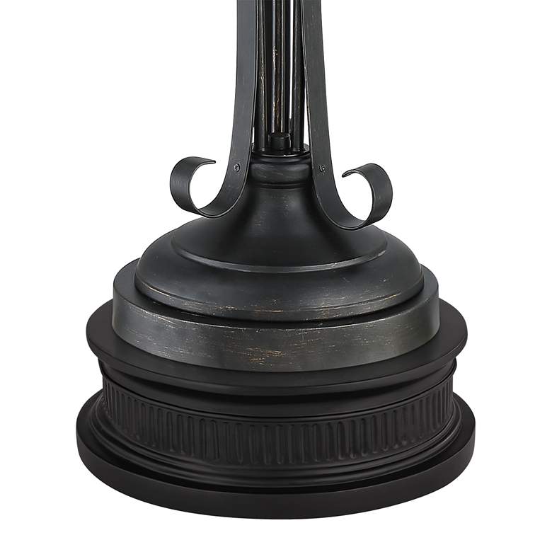 Image 4 Franklin Iron Gardena 70" Amber Glass 3-Light Floor Lamp with Riser more views