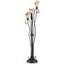 7_Franklin Iron Gardena 70" Amber Glass 3-Light Floor Lamp with Riser more views